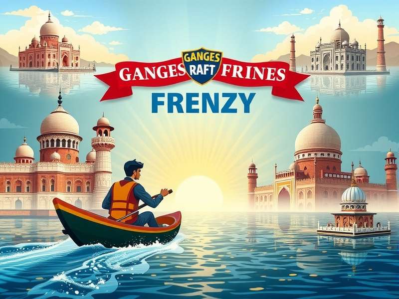 Ganges Raft Frenzy - Collage Of Ganges Landmarks In-Game